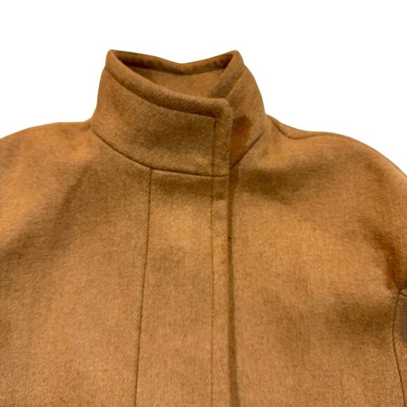 J.Crew Factory City Coat Camel Wool Blend Size 00 FA20 - Picture 9 of 16